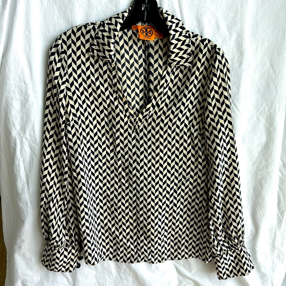 Tory Burch, silk blouse, size 2